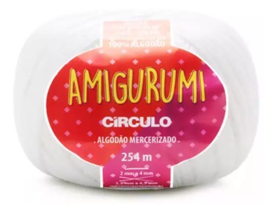 LINHA AMIGURUMI BRANCA/PRETA/CINZA